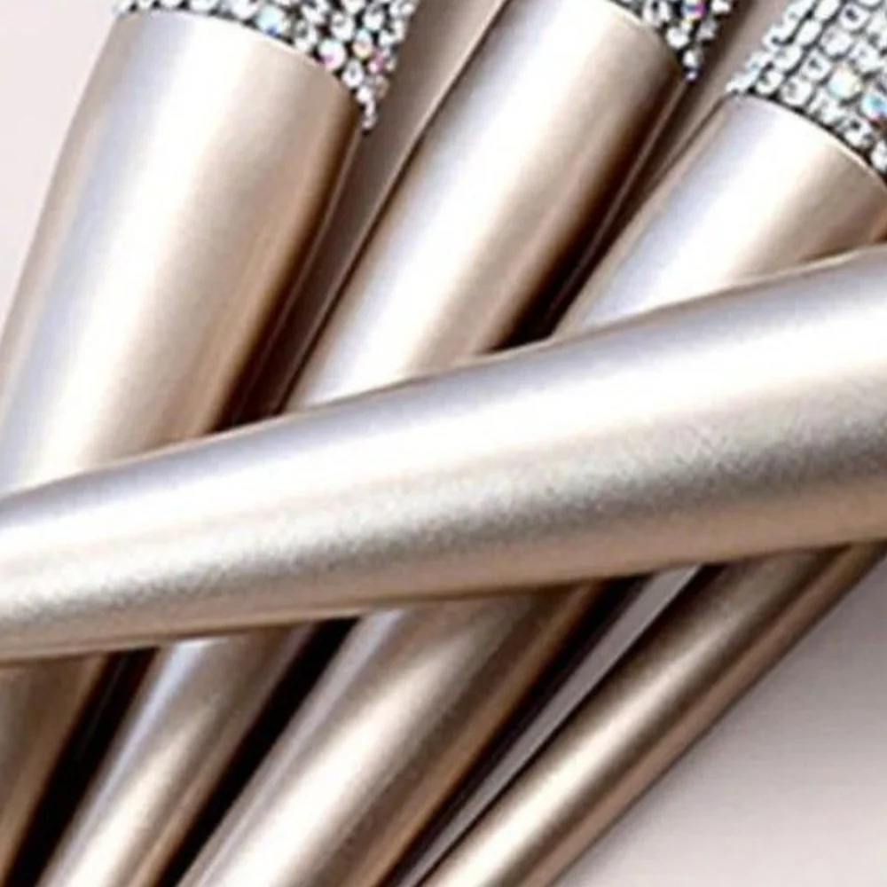Luxurious Silver Makeup Brush Set..